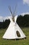 American teepee on the meadow