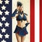 American themed vintage pin up girl.