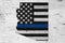 American thin blue line flag on map of Arizona