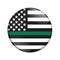 American thin green line badge button