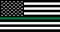 American thin green line flag. Support of of border patrol and other federal agents.