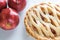American traditional apple pie background