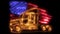 American Truck cargo transport laser animation