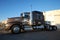 American truck tractor Kenworth with blue sky