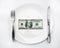 American US dollar on the white plate.