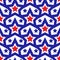 American USA flag seamless patterns. Independence Day, July 4 concept, repeating texture, endless background. Vector