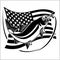American USA flag vector illustration tarpon fishing