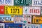 American vehicle registration plate is a metal or plastic plate