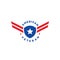 American Veteran Logo Design With Wings