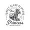 American vintage illustration forget Glass slippers this princess wears skates