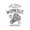 american vintage illustration start your day with a workout and you will feel unstoppable