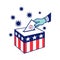 American Voter Voting During Pandemic Lockdown Election Retro