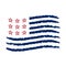 American wave flag Independence Day symbol