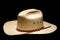 American West Rodeo Cowboy Hat Isolated on Black