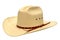 American West Rodeo Cowboy Straw Hat Isolated