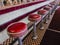 Americana Diner counter red stools