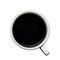 Americano or espresso black coffee isolated on white background.