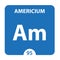 Americium Chemical 95 element of periodic table. Molecule And Communication Background. Americium Chemical Am, laboratory and