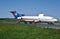 A Amerijet Boeing B-727 talking on another load of cargo