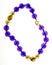 An Amethyst bracelet with gold beads