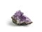 Amethyst crystals isolated. Purple quartz pebbles and crystal