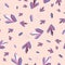 Amethyst crystals seamless vector pattern