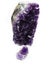 Amethyst geode crystals and jewelery ring