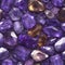 Amethyst illustration, colorful gemstone illustration. AI-Generated.