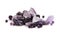 Amethyst minerals gemstones set. spa, relax concept