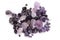 Amethyst minerals gemstones set. spa, relax concept