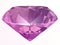 Amethyst, spinel or kunzite side view 3D illustration