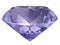 Amethyst, spinel side view 3D illustration