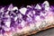 Amethyst stone detail, violet variety of quartz