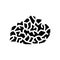 amethyst stone rock glyph icon vector illustration