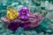 Amethyst stone and yellow sapphire diamond heart shaped