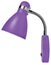 Amethyst Violet Wall Sconce Bed Gooseneck Lamp, Modern Surface-Mounted Home Light Fixture, Large Detailed Isolated Closeup