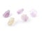 Ametrine amethyst beads in purple, violet and yellow colors
