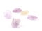 Ametrine amethyst beads in purple, violet and yellow colors