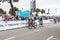 Amgen Tour of California. Cyclists Cross Finish Line in Morro Bay. Winners.