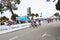 Amgen Tour of California. Cyclists Cross Finish Line in Morro Bay. Winners.