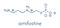 Amifostine cancer drug molecule. Adjuvant drug that protects against cancer chemotherapy side effects. Skeletal formula.