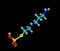 Amifostine molecular structure isolated on black