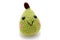 Amigurumi crochet knit green pear, isolated on white background