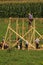 Amish Carpenters Build Barn