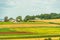 Amish country farm barn field agriculture in Lancaster, PA US