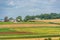 Amish country farm barn field agriculture in Lancaster, PA US