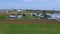 Amish countryside and amish farms by drone