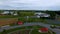 Amish countryside windmill by drone