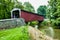 Amish Covered Bridge Buggy Going Through It