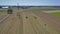 Amish Farm Harvest Rolled Crops ready for Storage on a Sunny Day as Seen by a Drone